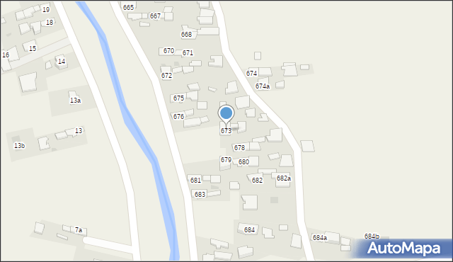 Borzęcin, Borzęcin, 673, mapa Borzęcin