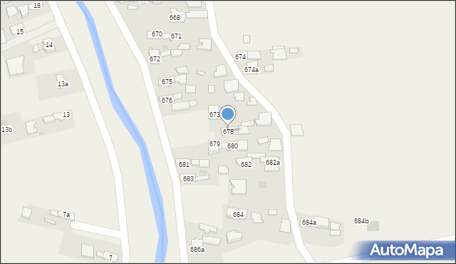 Borzęcin, Borzęcin, 678, mapa Borzęcin