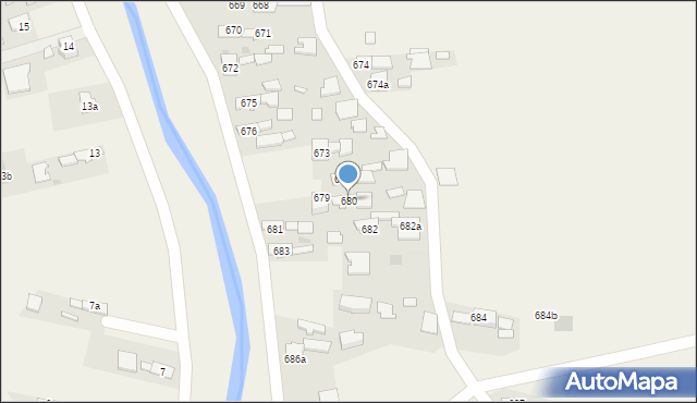 Borzęcin, Borzęcin, 680, mapa Borzęcin