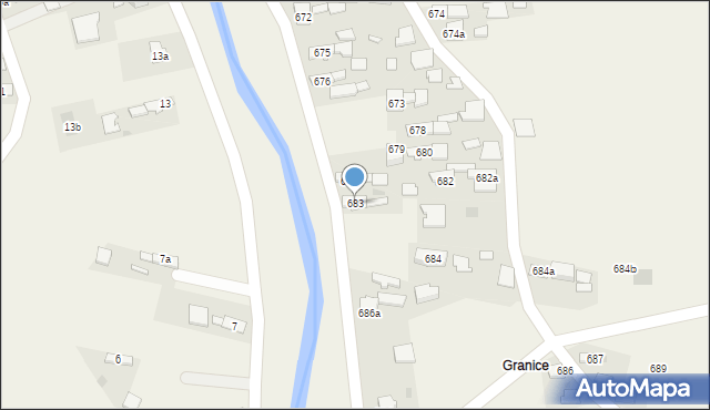 Borzęcin, Borzęcin, 683, mapa Borzęcin