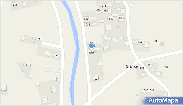 Borzęcin, Borzęcin, 686a, mapa Borzęcin