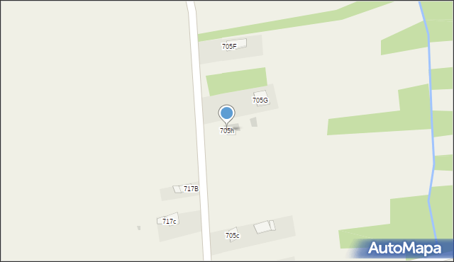 Borzęcin, Borzęcin, 705h, mapa Borzęcin