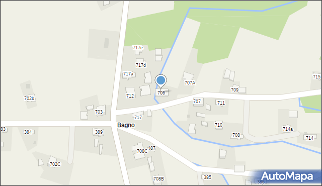 Borzęcin, Borzęcin, 706, mapa Borzęcin