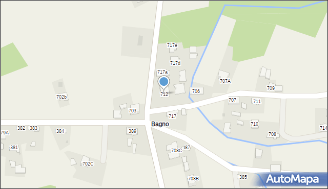 Borzęcin, Borzęcin, 712, mapa Borzęcin