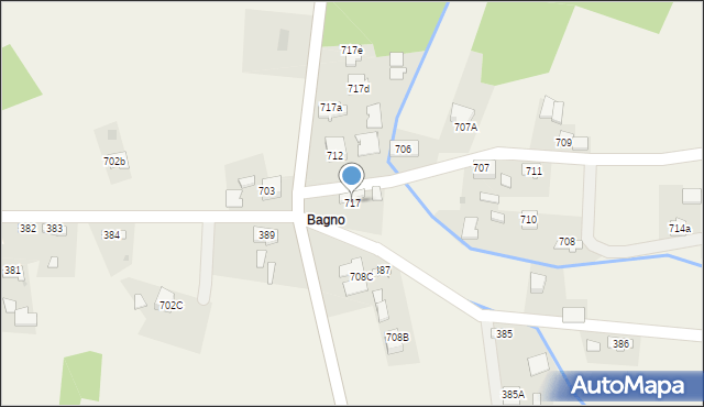 Borzęcin, Borzęcin, 717, mapa Borzęcin