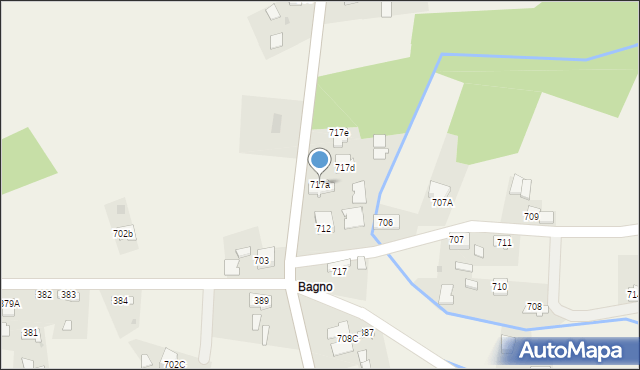 Borzęcin, Borzęcin, 717a, mapa Borzęcin