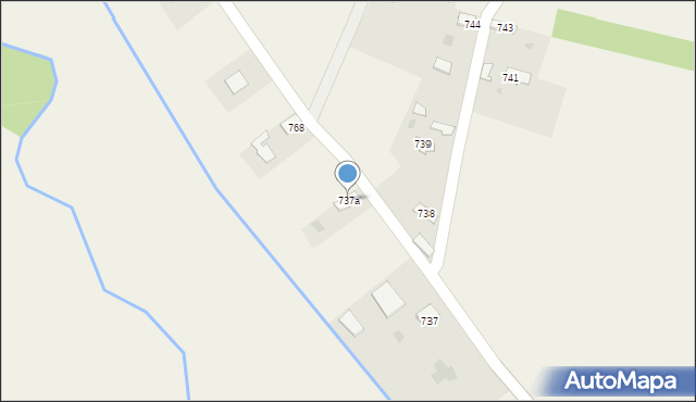 Borzęcin, Borzęcin, 737a, mapa Borzęcin