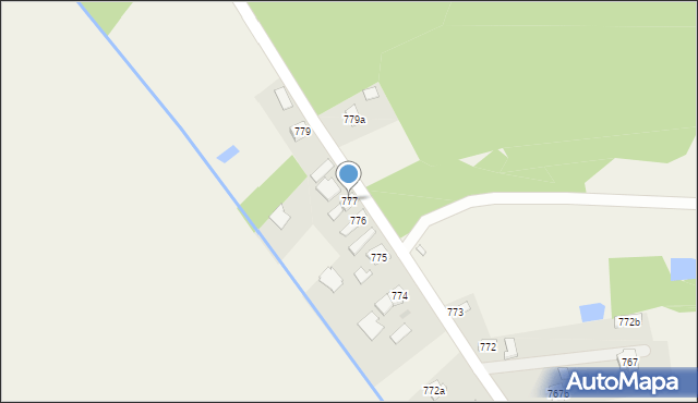 Borzęcin, Borzęcin, 777, mapa Borzęcin