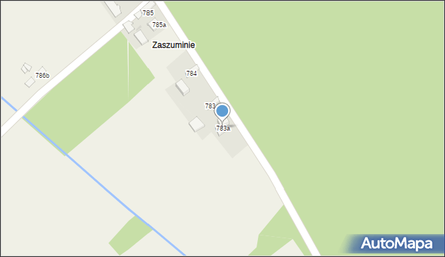 Borzęcin, Borzęcin, 783a, mapa Borzęcin