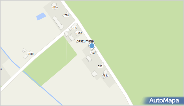 Borzęcin, Borzęcin, 784, mapa Borzęcin