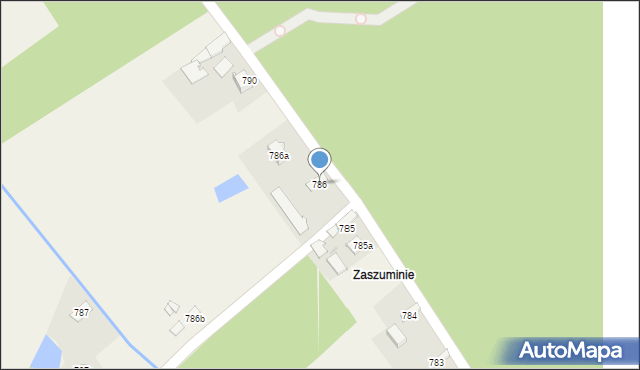 Borzęcin, Borzęcin, 786, mapa Borzęcin