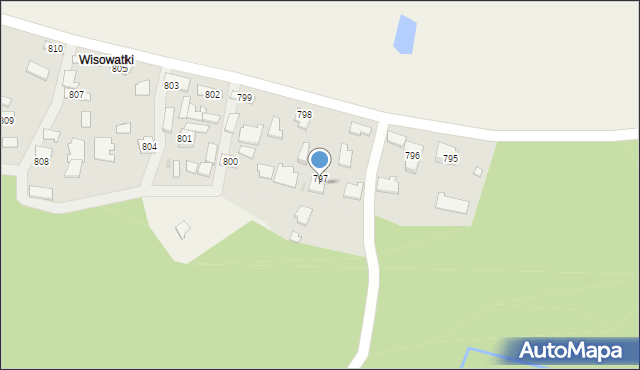 Borzęcin, Borzęcin, 797a, mapa Borzęcin