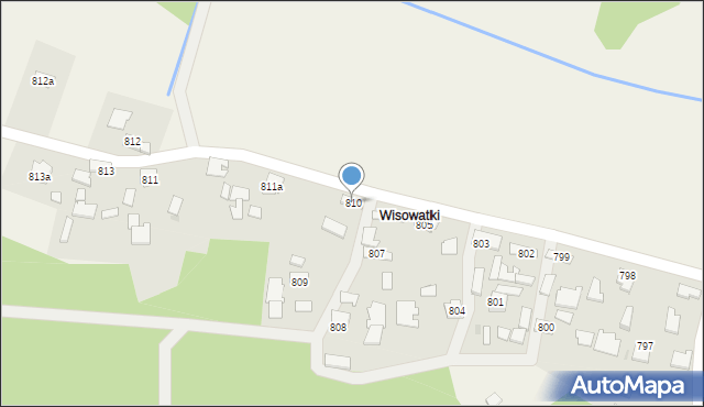 Borzęcin, Borzęcin, 810, mapa Borzęcin