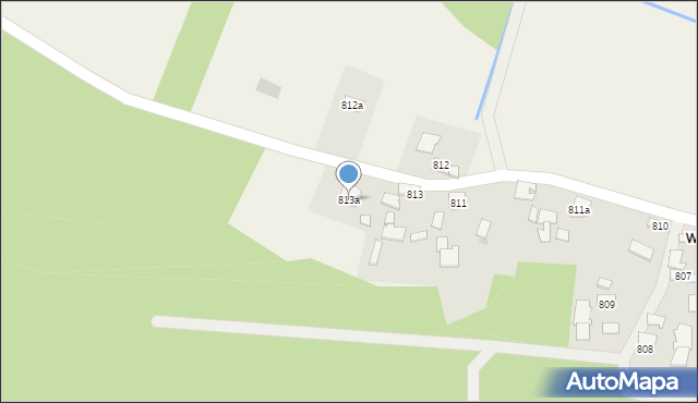 Borzęcin, Borzęcin, 813a, mapa Borzęcin