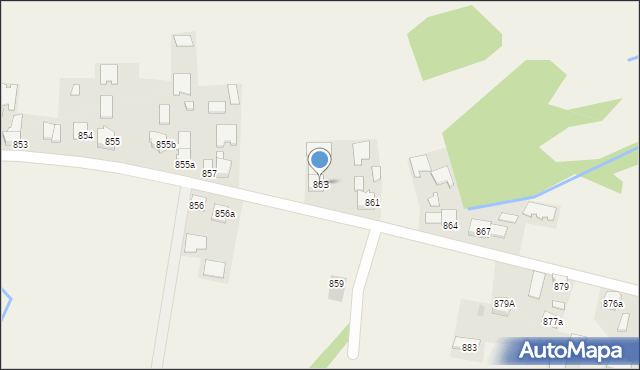 Borzęcin, Borzęcin, 863, mapa Borzęcin