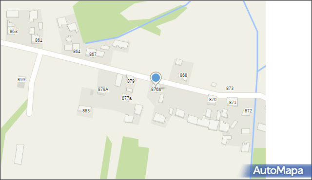 Borzęcin, Borzęcin, 876a, mapa Borzęcin