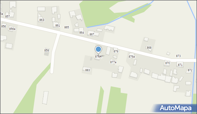 Borzęcin, Borzęcin, 879A, mapa Borzęcin