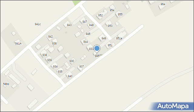 Borzęcin, Borzęcin, 945, mapa Borzęcin