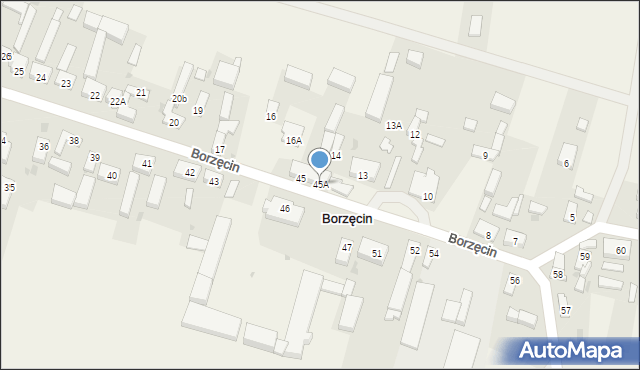 Borzęcin, Borzęcin, 45A, mapa Borzęcin