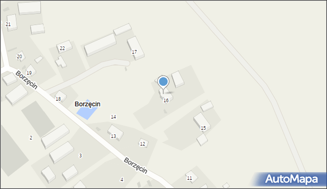 Borzęcin, Borzęcin, 16a, mapa Borzęcin