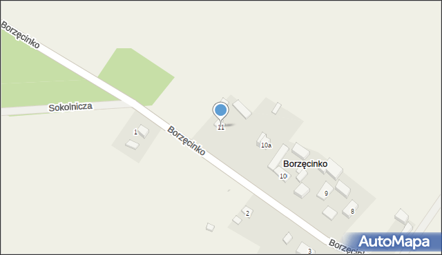 Borzęcinko, Borzęcinko, 11, mapa Borzęcinko