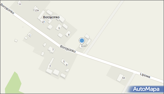 Borzęcinko, Borzęcinko, 7, mapa Borzęcinko