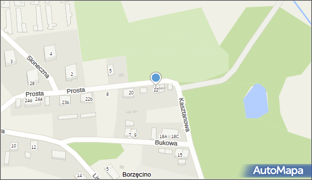 Borzęcino, Borzęcino, 19b, mapa Borzęcino