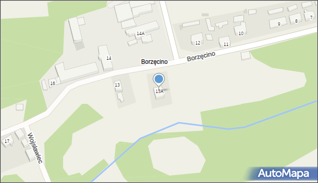 Borzęcino, Borzęcino, 13A, mapa Borzęcino