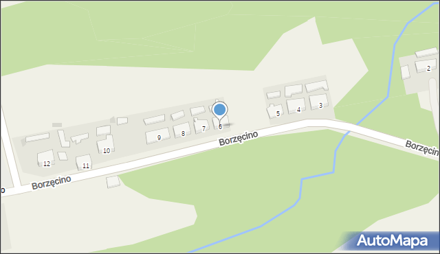 Borzęcino, Borzęcino, 6, mapa Borzęcino