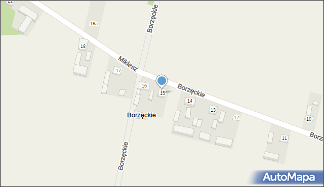 Borzęckie, Borzęckie, 15, mapa Borzęckie