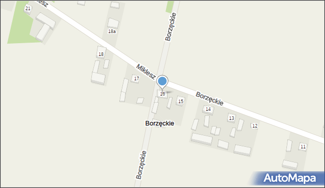 Borzęckie, Borzęckie, 16, mapa Borzęckie