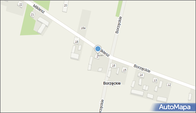 Borzęckie, Borzęckie, 17, mapa Borzęckie