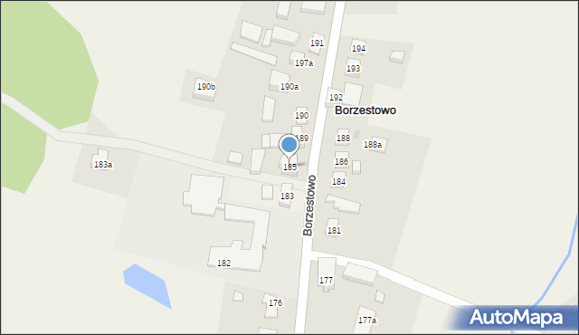 Borzestowo, Borzestowo, 185, mapa Borzestowo