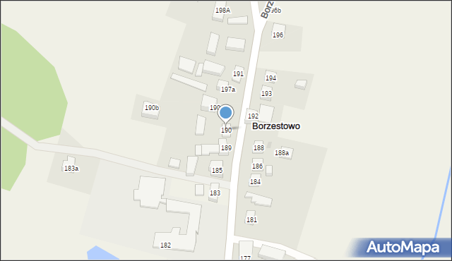 Borzestowo, Borzestowo, 190, mapa Borzestowo