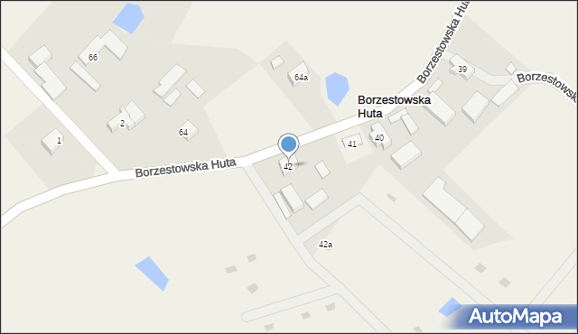 Borzestowska Huta, Borzestowska Huta, 42, mapa Borzestowska Huta