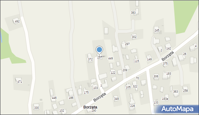 Borzęta, Borzęta, 237, mapa Borzęta