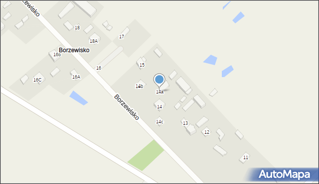 Borzewisko, Borzewisko, 14a, mapa Borzewisko