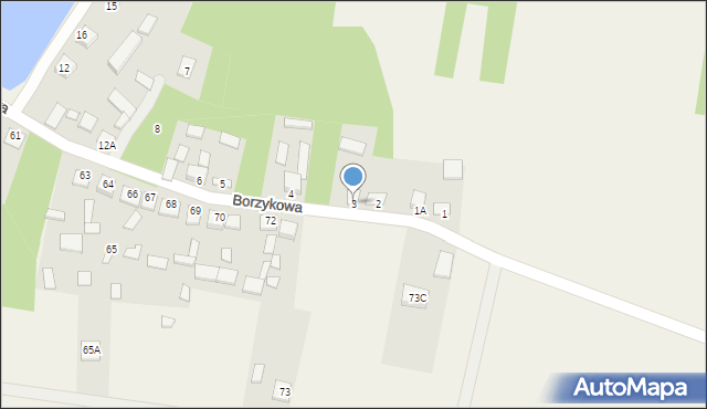 Borzykowa, Borzykowa, 3, mapa Borzykowa