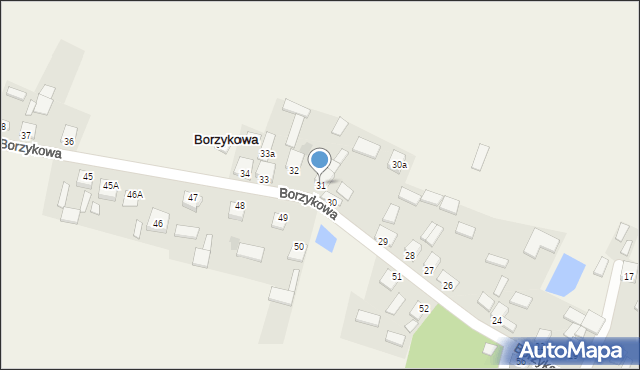Borzykowa, Borzykowa, 31, mapa Borzykowa
