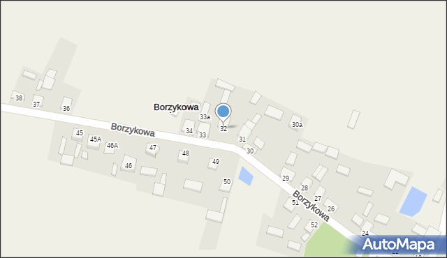 Borzykowa, Borzykowa, 32, mapa Borzykowa