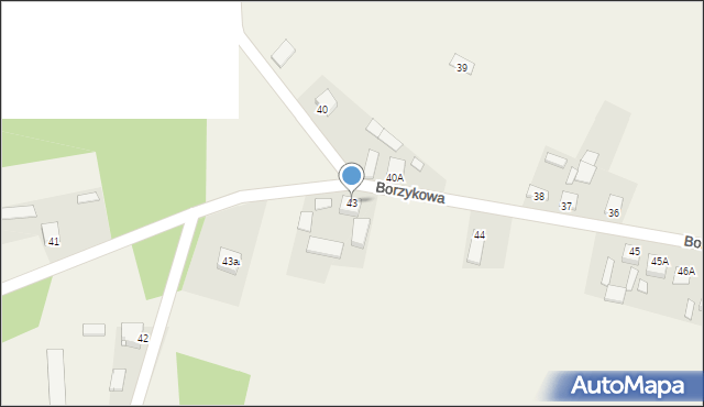 Borzykowa, Borzykowa, 43, mapa Borzykowa