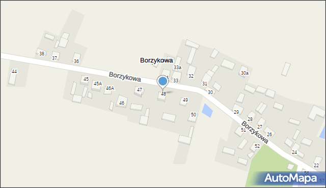 Borzykowa, Borzykowa, 48, mapa Borzykowa