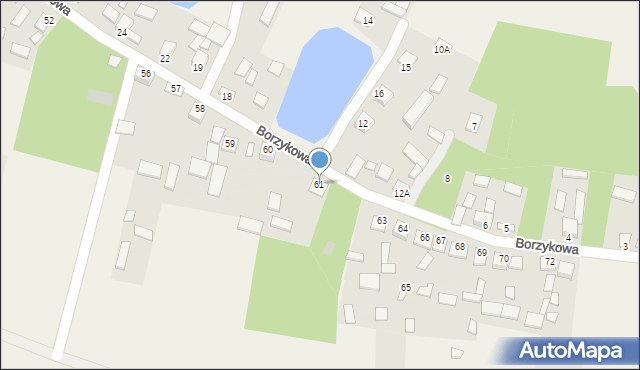 Borzykowa, Borzykowa, 62, mapa Borzykowa