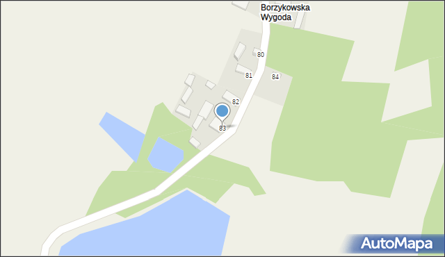 Borzykowa, Borzykowa, 83, mapa Borzykowa