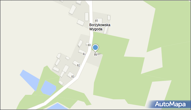 Borzykowa, Borzykowa, 84, mapa Borzykowa