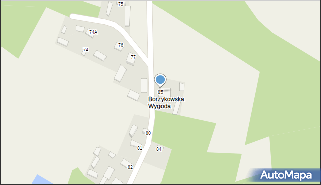 Borzykowa, Borzykowa, 85, mapa Borzykowa