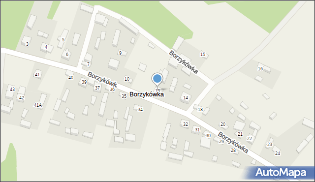 Borzykówka, Borzykówka, 13, mapa Borzykówka