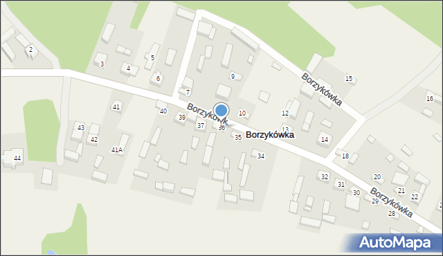 Borzykówka, Borzykówka, 36, mapa Borzykówka