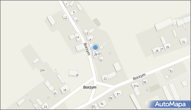 Borzym, Borzym, 19, mapa Borzym