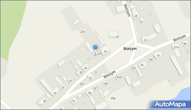 Borzym, Borzym, 20, mapa Borzym